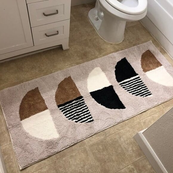 NEW Runner Rug 24x60, Beige Rug Runner Washable for Bathroom Bedroom - Picture 2 of 8